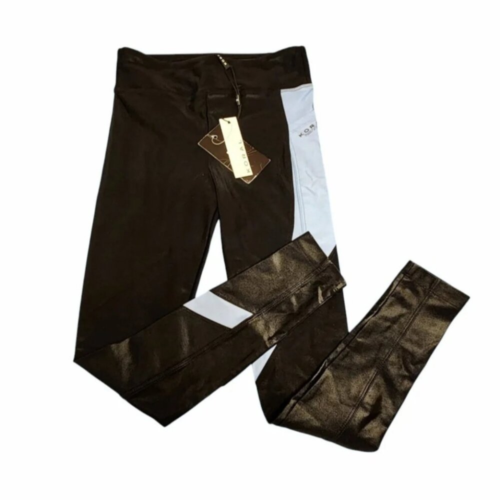 NWT Koral Pista Infinity High Rise Leggings Black/Bel Air - Picture 3 of 9